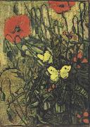 Vincent Van Gogh Poppies and Butterflies (nn04) china oil painting artist